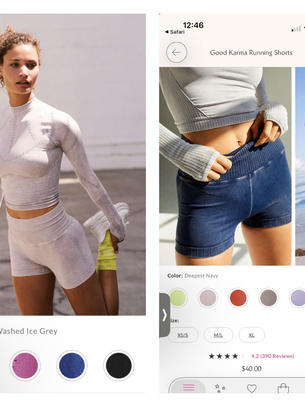 Free People Movement Pair of Good Karma Bike Shorts - Size M/L